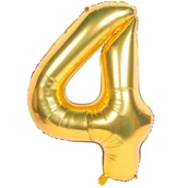 Balony i akcesoria - Balon foliowy Złota cyfra 80cm - 4 - miniaturka - grafika 1