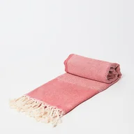 Ręczniki - Ręcznik hammam HASIR 100% naturalna bawełna YEYE Czerwony - miniaturka - grafika 1