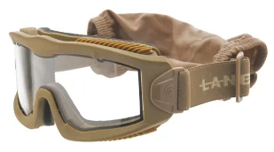 Gogle taktyczne Lancer Tactical AERO Pojedyńcze Tan Yellow - Odzież taktyczna i umundurowanie - miniaturka - grafika 1