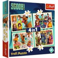 Puzzle - Trefl Puzzle 4w1 Scooby Doo i przyjaciele 34340 5900511343403 - miniaturka - grafika 1