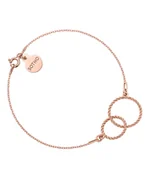 Bransoletki - Bransoletka z dwoma obręczami z różowego złota - miniaturka - grafika 1