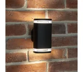 Lampy ogrodowe - Kanlux 38886 - Kinkiet zewnętrzny ZEVI 2xGU10/10W/230V IP54 czarny - miniaturka - grafika 1