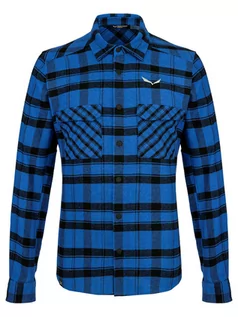 Koszulki sportowe męskie - Salewa Koszula funkcyjna "Puez" w kolorze niebieskim - grafika 1