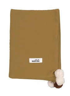 Otulacz Muślinowy Pompony Camel - Otulacze - miniaturka - grafika 1