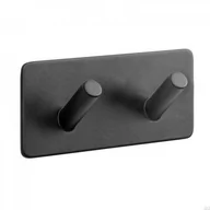 Wieszaki łazienkowe - Wieszak ścienny Base 200-2 Metalowy czarny - miniaturka - grafika 1