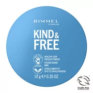 Pudry do twarzy - Rimmel London KIND&FREE - wegański puder prasowany nr 20 Light, 10g - miniaturka - grafika 1