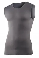Koszulki męskie - SL1010U Koszulka Base Layer bez rękawów unisex szary S - miniaturka - grafika 1
