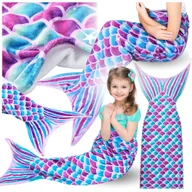 Koce - koc śpiwór ogon syreny miękki otulacz syreni kocyk fiolet ciepły do spania - miniaturka - grafika 1