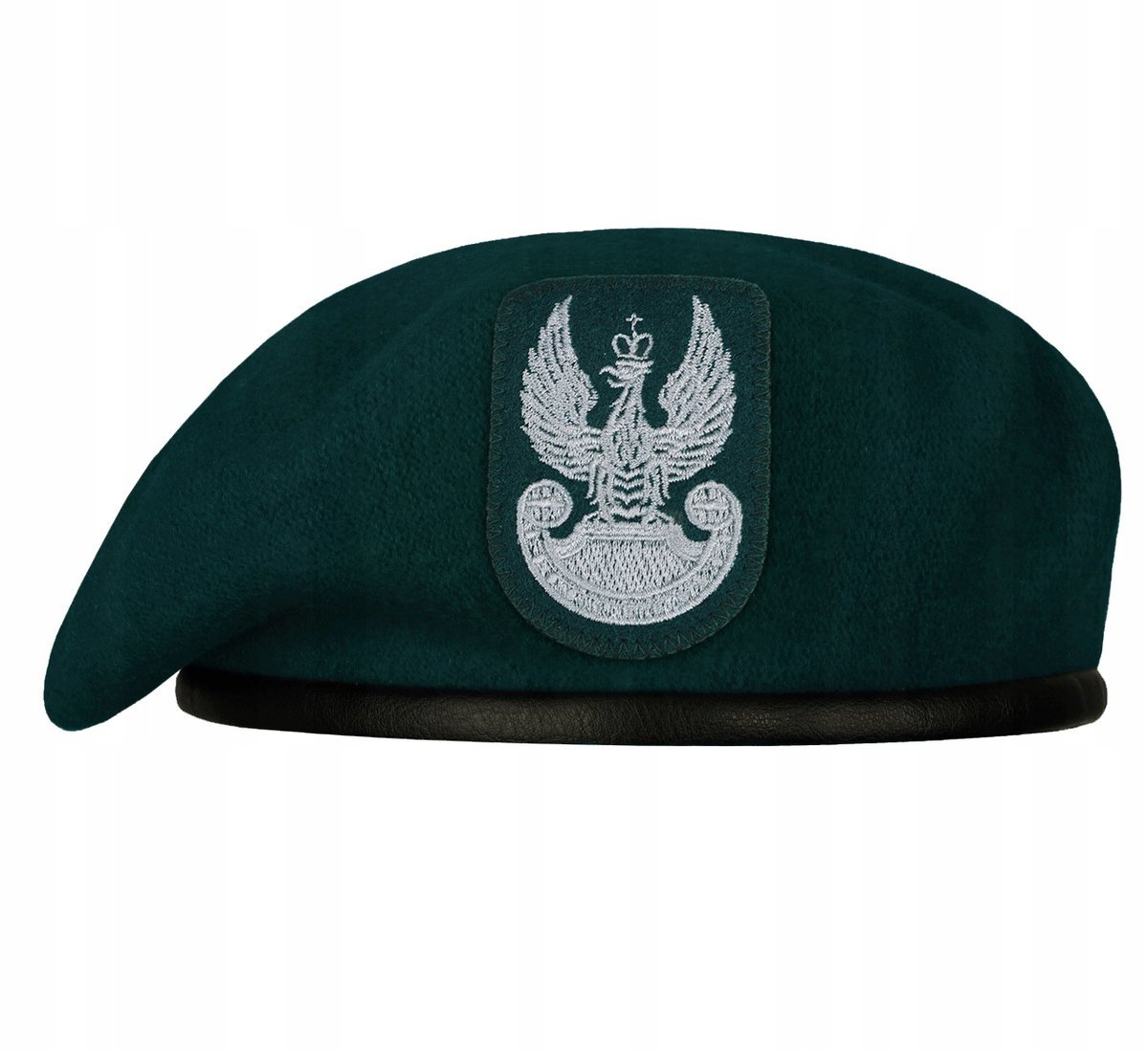 Beret Wojskowy z Orłem Wojska Polskiego WP Polski Wełniany Zielony 58