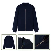 Bluzy dla dziewczynek - Bluza dziecięca z zapięciem na suwak - granatowa - 104 - Bluza Dziecięca - miniaturka - grafika 1