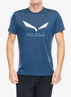 Koszulka Salewa Solidlogo Dry T-shirt - dark denim - Koszulki i topy damskie - miniaturka - grafika 1