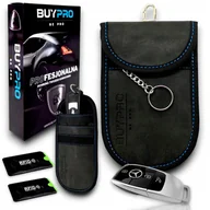 Akcesoria motoryzacyjne - Etui Na Klucze Klatka Faraday Ochrona Keyless Pokrowiec Skóra + Karta Płatnicza Rfid , Brelok Do Kluczy , Pokrowiec Na Klucze Samochodowe , Ochrona .. - miniaturka - grafika 1
