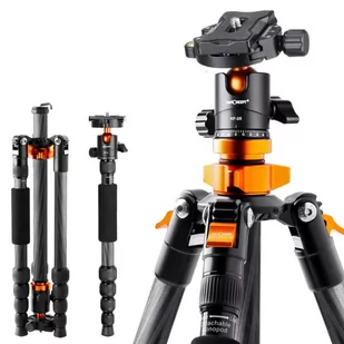 Karbonowy statyw fotograficzny 140cm K&F Concept SA225C1 KF09.094 - Statywy fotograficzne - miniaturka - grafika 1