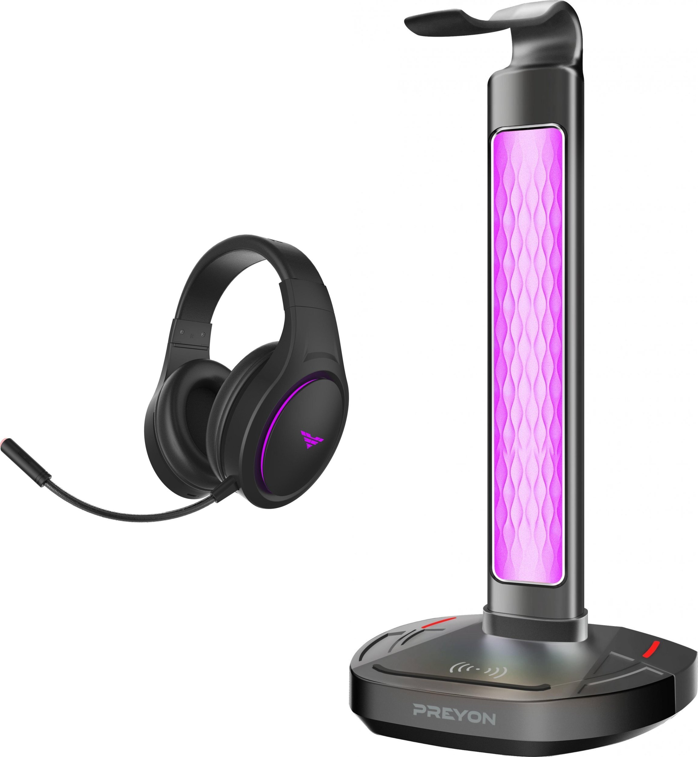 Preyon Hurricane Fly PHF40B + Stojak na słuchawki Heron Beak PHB41B