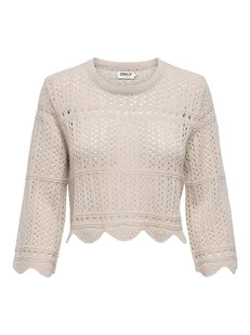 ONLY Sweter w kolorze kremowym - Swetry damskie - miniaturka - grafika 1