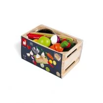 Janod Drewniana Skrzynka z Warzywami i Owocami Green Market 22 Elementy 3 - 8 Lat, - Zabawy w naśladowanie dorosłych - miniaturka - grafika 1