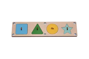 Kolorowe puzzle geometryczne do tablicy manipulacyjnej - Zabawki interaktywne dla dzieci - miniaturka - grafika 1