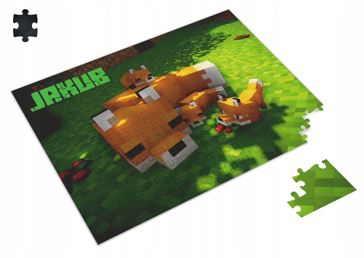 PUZZLE Minecraft Gra + IMIĘ Pudełko 252 el. #17
