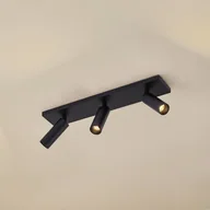 Lampy sufitowe - Arcchio Reflektor sufitowy Brinja Slim, czarny, 3-punktowa GU10 MR11 Slim Arcchio, możliwość ściemniania, czarny, przedpokój, aluminium, nowoczesny - miniaturka - grafika 1