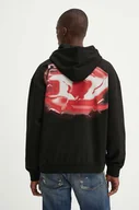Bluzy męskie - Diesel bluza S-BOXT-HOOD-K3 męska kolor czarny z kapturem z nadrukiem A15724.0HAYT - miniaturka - grafika 1