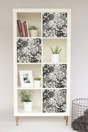 Naklejki na drzwi i meble - Naklejki Ikea Kallax Czarno-białe Ptaki - miniaturka - grafika 1