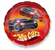 Urodziny dziecka - FLX Balon foliowy Hot Cars Wheels 47 cm 401543 - miniaturka - grafika 1