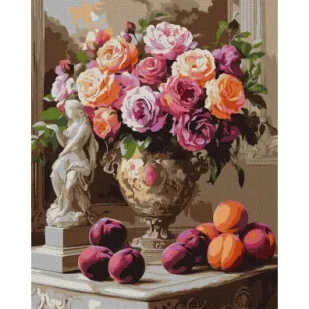 Ideyka Malowanie po numerach - Eleganckie róże 40x50cm - Malowanie po numerach - miniaturka - grafika 1