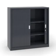 Szafy biurowe - B2B Partner Szafa metalowa z żaluzjowymi drzwiami - 2 szt., 1200x1200x450 mm, an - miniaturka - grafika 1