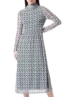 Sukienki - s.Oliver BLACK LABEL Damska sukienka z siateczki ze wzorem na całej powierzchni, biały, 48 - miniaturka - grafika 1