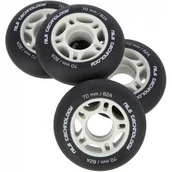 Akcesoria do skatingu - Nils EXTREME PU 70x24 82A CZARNE MATOWE KÓŁKA (4 szt.) EXTREME - miniaturka - grafika 1