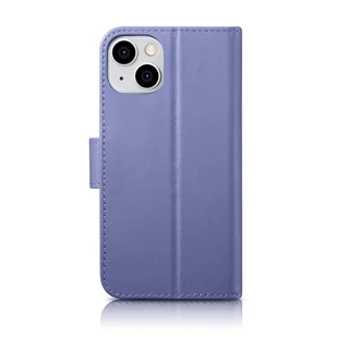 iCarer Wallet Case 2in1 etui iPhone 14 Plus skórzany pokrowiec z klapką Anti-RFID jasnofioletowy (WMI14220727-LP) - Etui i futerały do telefonów - miniaturka - grafika 2