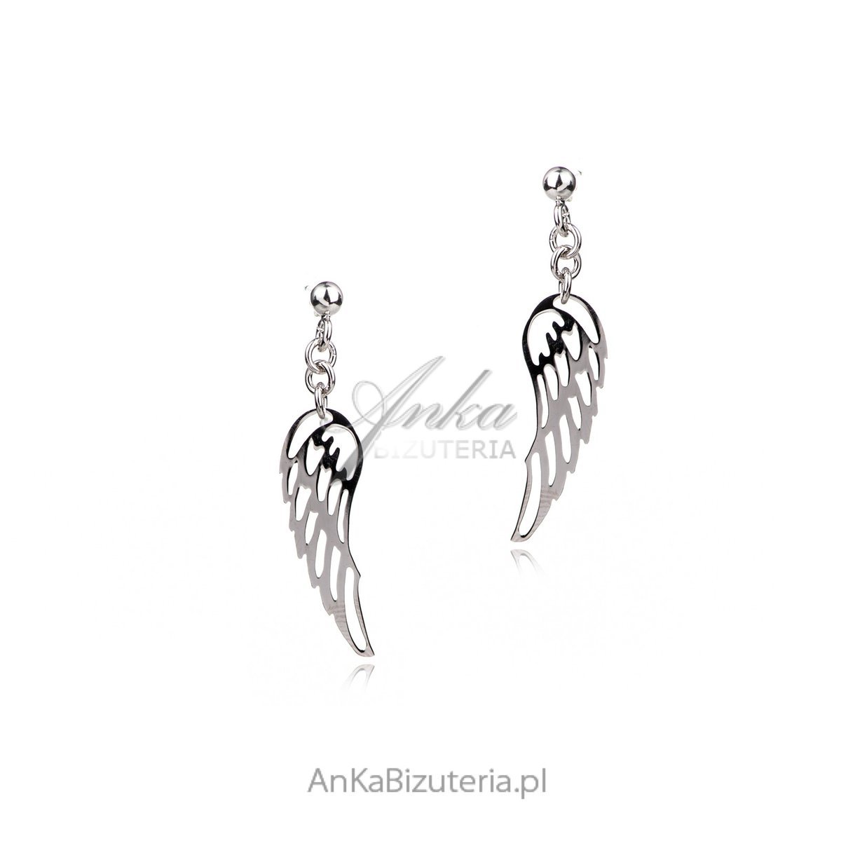 ankabizuteria.pl Srebne kolczyki SKRZYDŁA