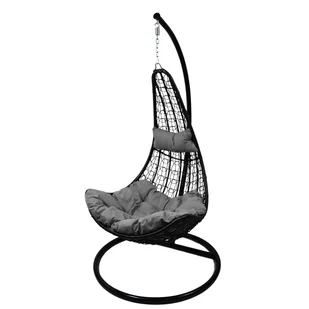 Victoria Sport Huśtawka fotel bujany &quot;Slim&quot szary/czarny 1008134 - Fotele ogrodowe wiszące - miniaturka - grafika 2