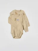 Spodenki dla niemowląt - Reserved - Bawełniane body 2 pack - beżowy - miniaturka - grafika 1