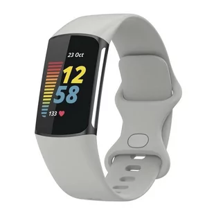 Opaska Pasek Bransoleta Smoothband Fitbit Charge 5 Szara - Akcesoria do smartwatchy - miniaturka - grafika 1