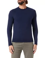 Swetry męskie - Hackett London Męska bluza z dzianiny sweter, granatowa, L (DE) - miniaturka - grafika 1