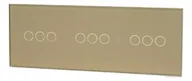 Wyłączniki światła i elektryczne - Touchme Panel Potrójny+potr+potr Złoty 703703703 Q - miniaturka - grafika 1
