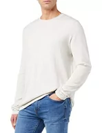 Swetry męskie - Springfield Sweter męski, jasny szary/srebrny, regularny sweter, Jasnoszary/Srebrny, XL - miniaturka - grafika 1