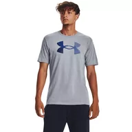 Koszulki sportowe męskie - Męski t-shirt z nadrukiem Under Armour UA Big Logo Fill - szary - UNDER ARMOUR - miniaturka - grafika 1