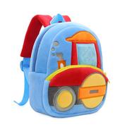 Plecaki szkolne i tornistry - Plecak Z Maszynami Budowlanymi Dla Dziecka Traktor - miniaturka - grafika 1