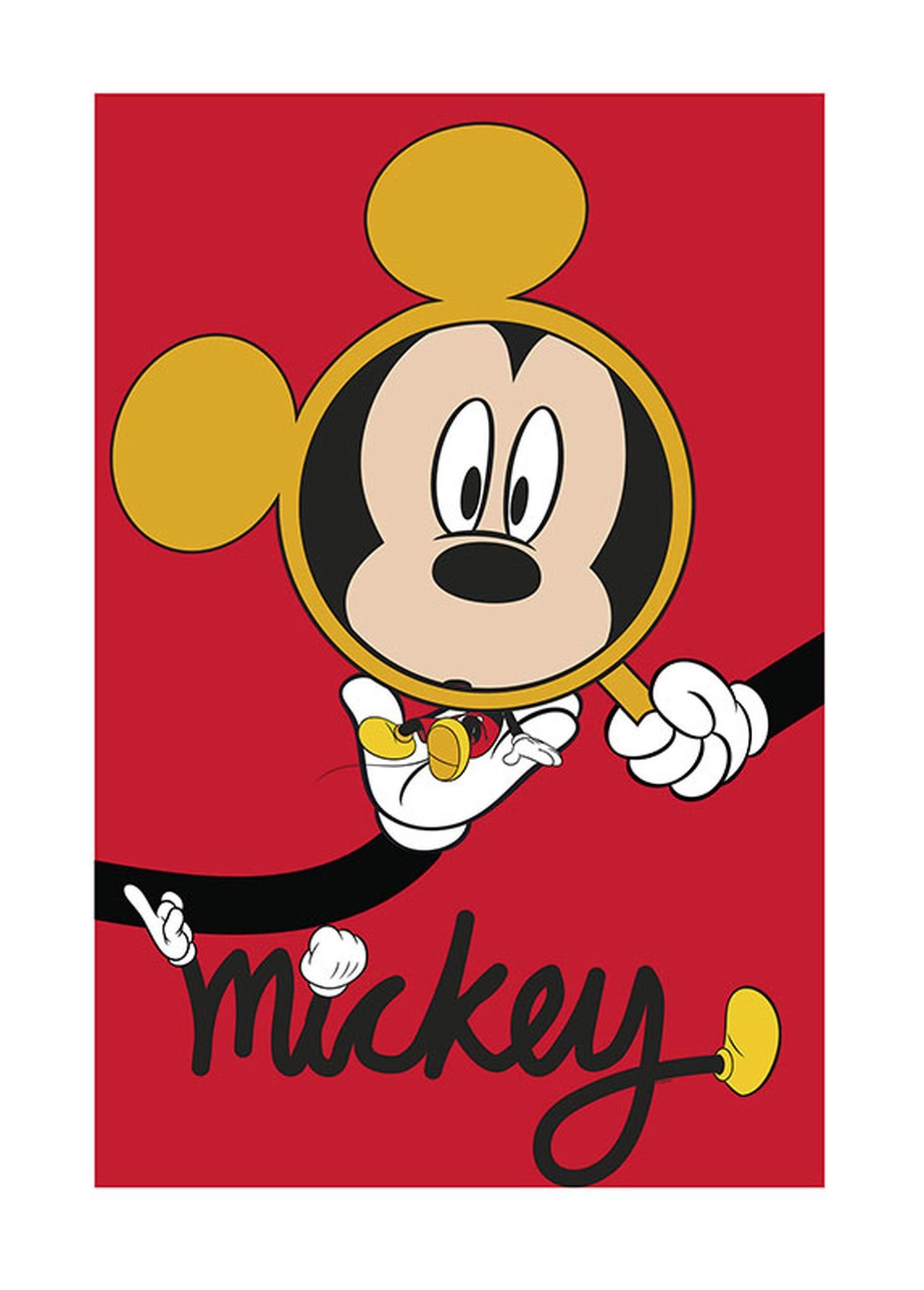 Disney plakat Myszka Miki czerwonym - 610121 - 50 x 70 cm