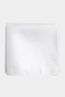 Krawaty i muchy męskie - Biała żakardowa poszetka 00032A00DSA - miniaturka - grafika 1