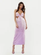 Sukienki - Patrizia Pepe Sukienka koktajlowa 2A2710/A394-M505 Fioletowy Regular Fit - miniaturka - grafika 1