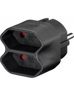 Wentronic 2 X adapter Euro Czarny czarny 4040849510021 - Akcesoria car audio - miniaturka - grafika 1