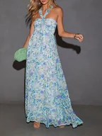 Sukienki - Milan Kiss Sukienka w kolorze błękitno-fioletowo-białym - miniaturka - grafika 1