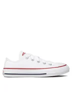 Buty dla dziewczynek - Converse Trampki Chuck Taylor All Star Ox 3J256 Biały - miniaturka - grafika 1