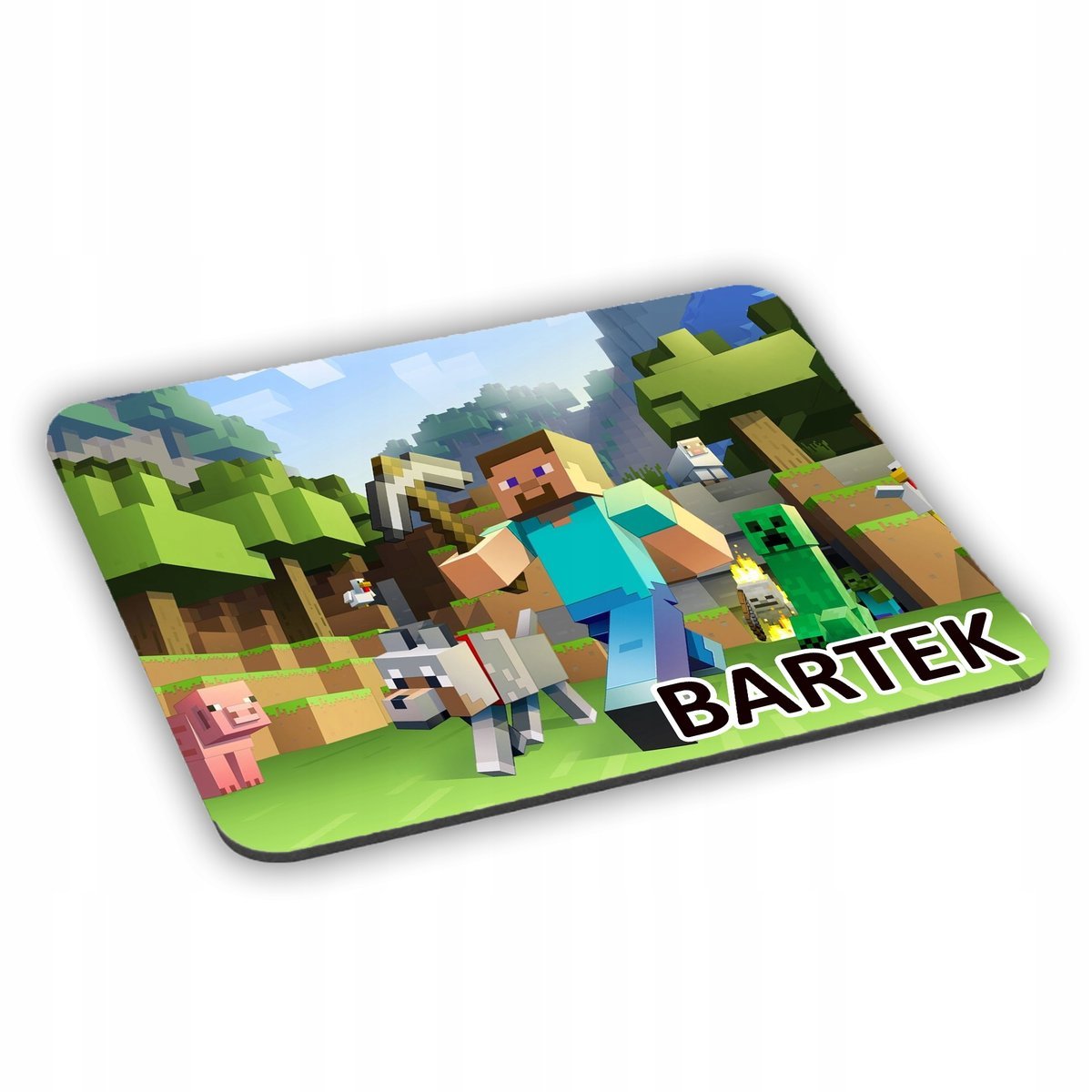 Podkładka pod mysz MINECRAFT + IMIĘ/NAPIS w prezencie!