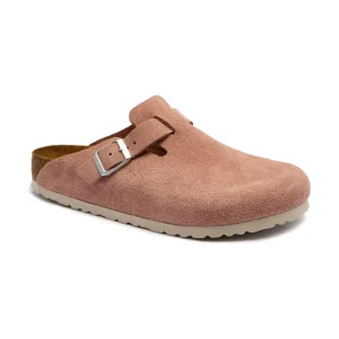 Birkenstock Skórzane mule BOSTON SOFT FOOTBED - Klapki i japonki damskie - miniaturka - grafika 1