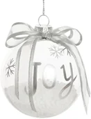 Bombki - Bombki szklane 8 cm srebrny zestaw 4 szt. świąteczny blask - miniaturka - grafika 1