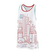 Koszulki i topy damskie - Wilson Damski tank top, CHI COTTON TANK Grau (White Heather) L - miniaturka - grafika 1
